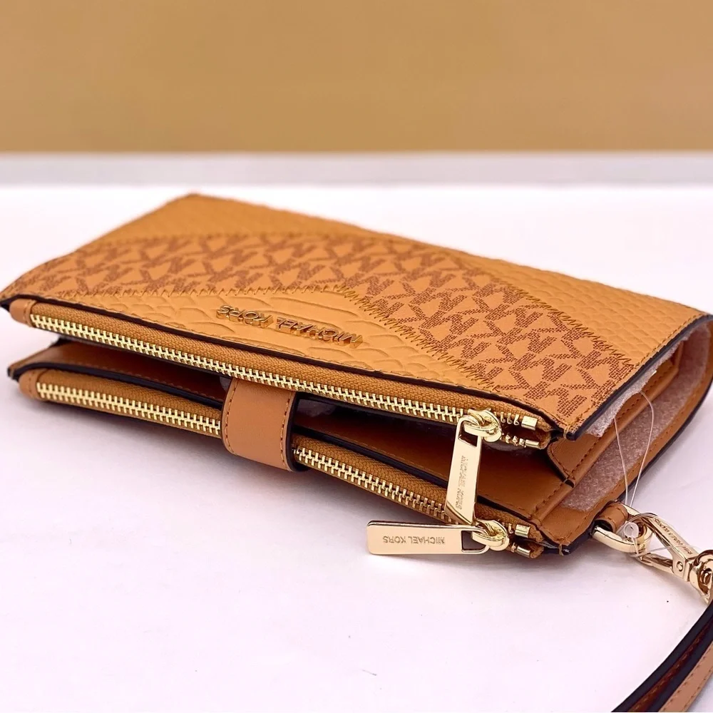 Michael Kors DoubleZip Wallet Wristlet Phone Case Cider
